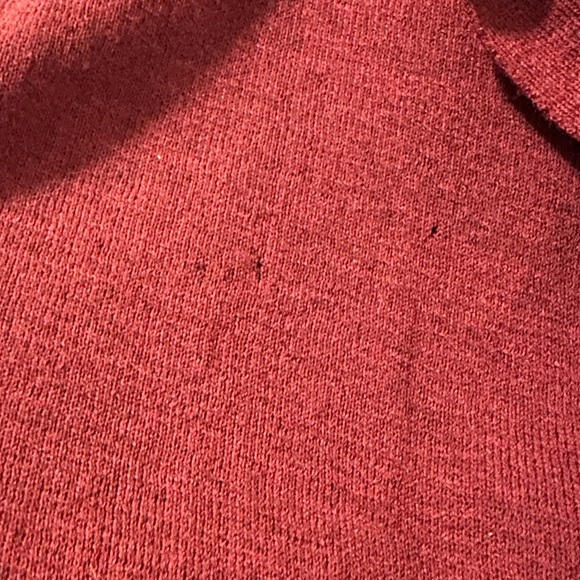 EILEEN FISHER wine/burgundy 100%washable wool crepe jersey shaped cardigan M-NWT - Picture 13 of 13